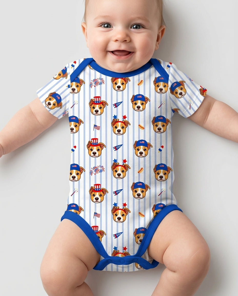 Gerippte Babykleidung mit individuellem Foto - Weich &amp; Skizzenhaft