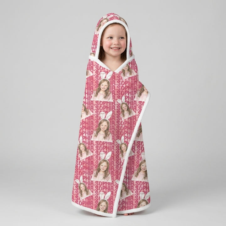 Colorful Kids Name Bamboo Blanket Hoodie