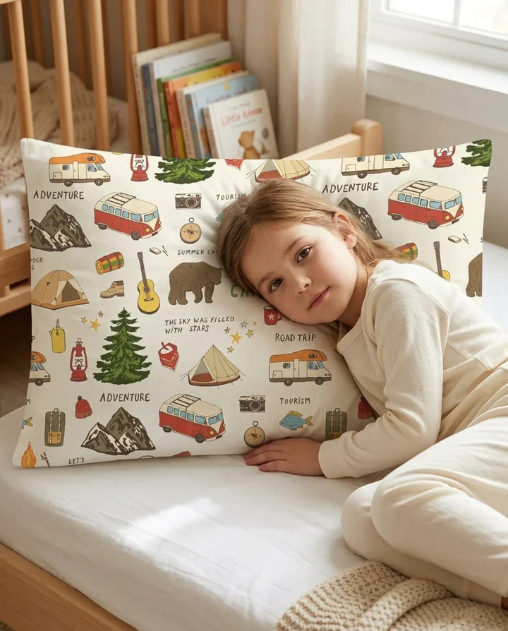 Outdoor Camping Adventure Family Matching Bamboo Pillow Case