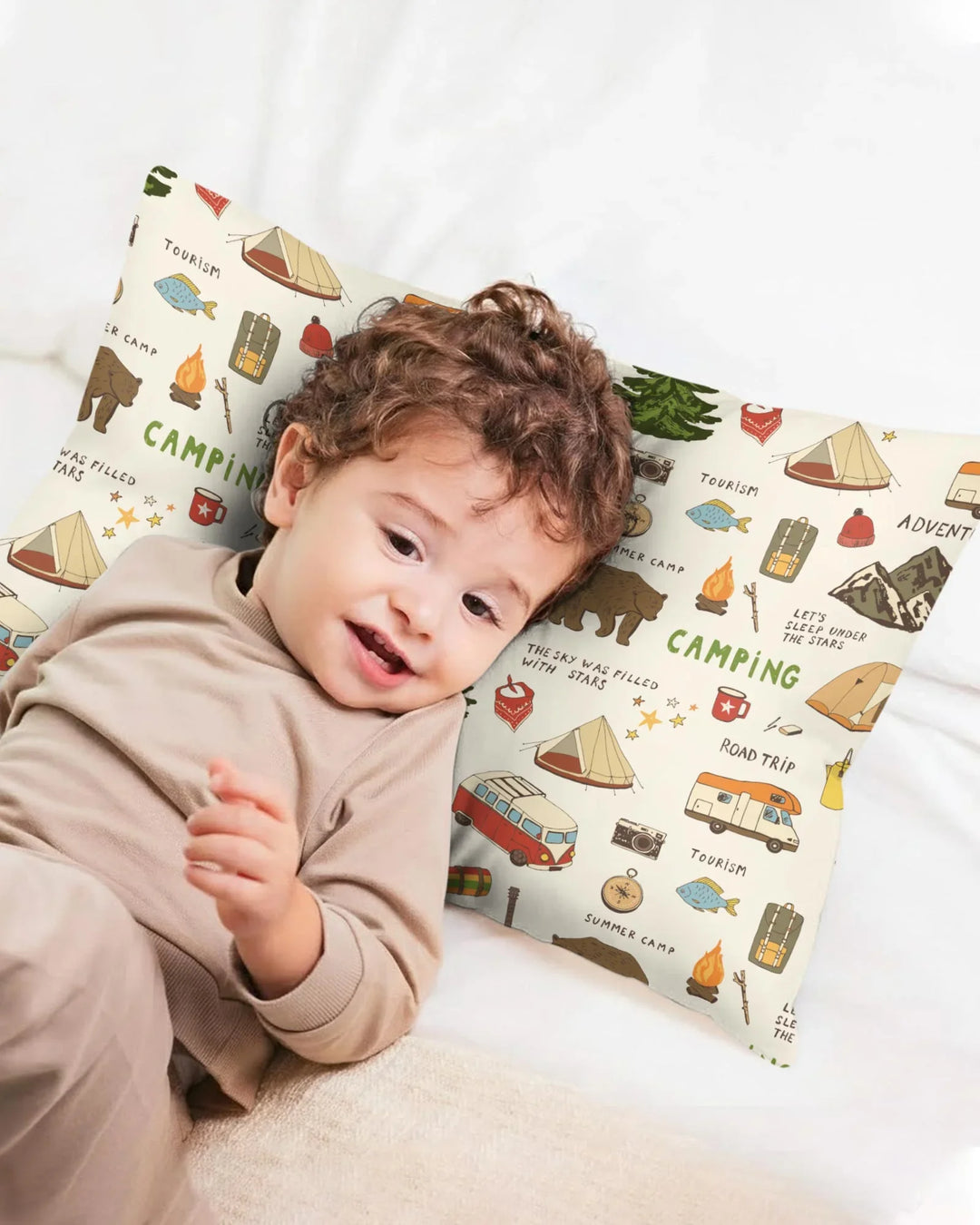 Outdoor Camping Adventure Family Matching Bamboo Pillow Case