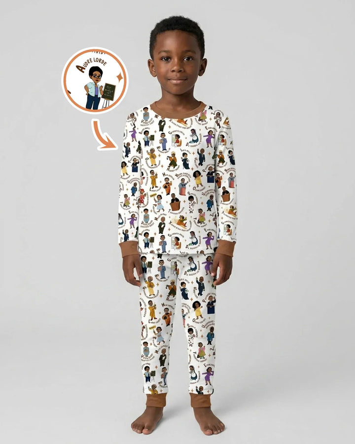 Black Legacy ABCs Family Matching Bamboo Two Piece Long Sleeve Pajama Set