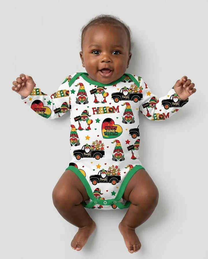 Gnome Happy Juneteenth Bamboo Bodysuit