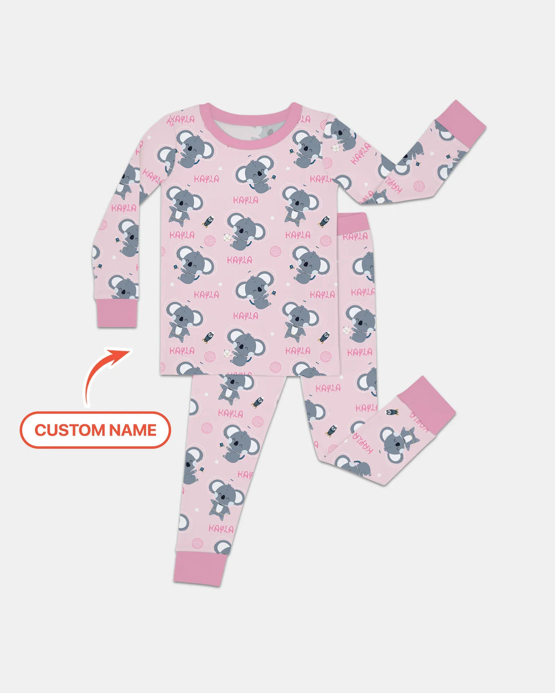 Zweiteiliges Langarm-Pyjama-Set mit Sommerfrüchten