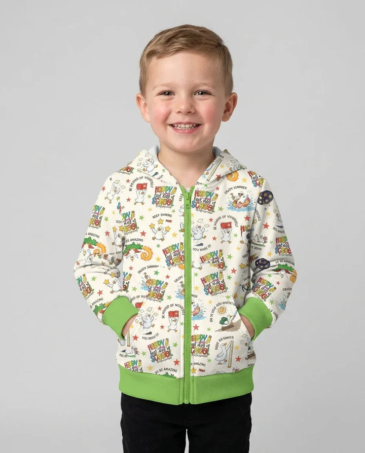 Silly Goose Happy Last Day of School Bamboo Zip Hoodie