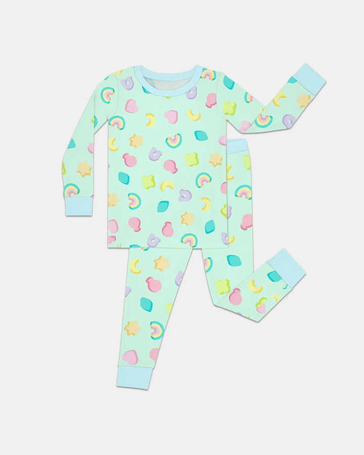 Zweiteiliges Langarm-Pyjama-Set mit Sommerfrüchten