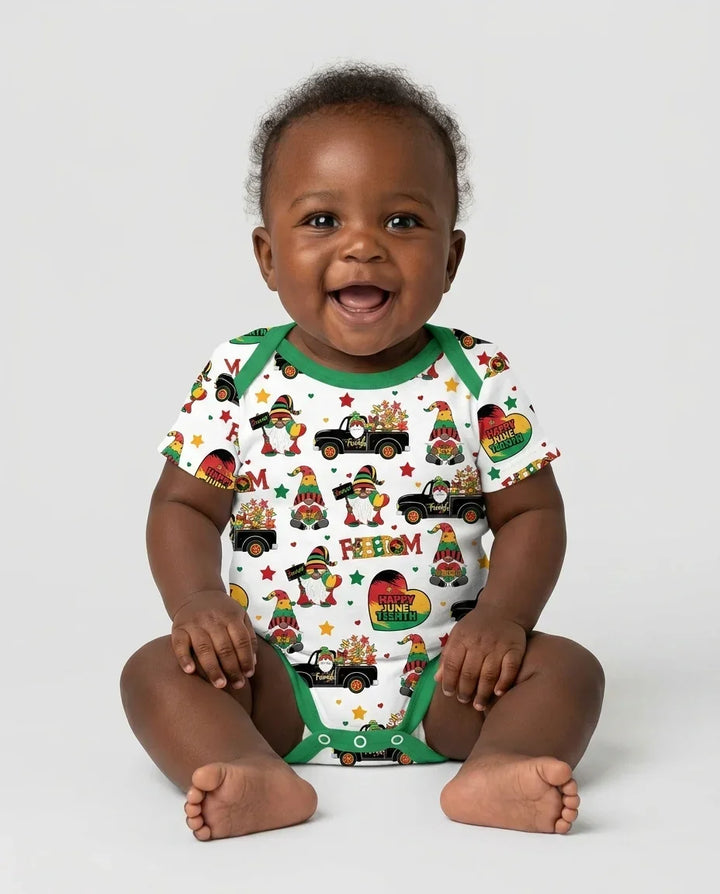 Gnome Happy Juneteenth Bamboo Bodysuit