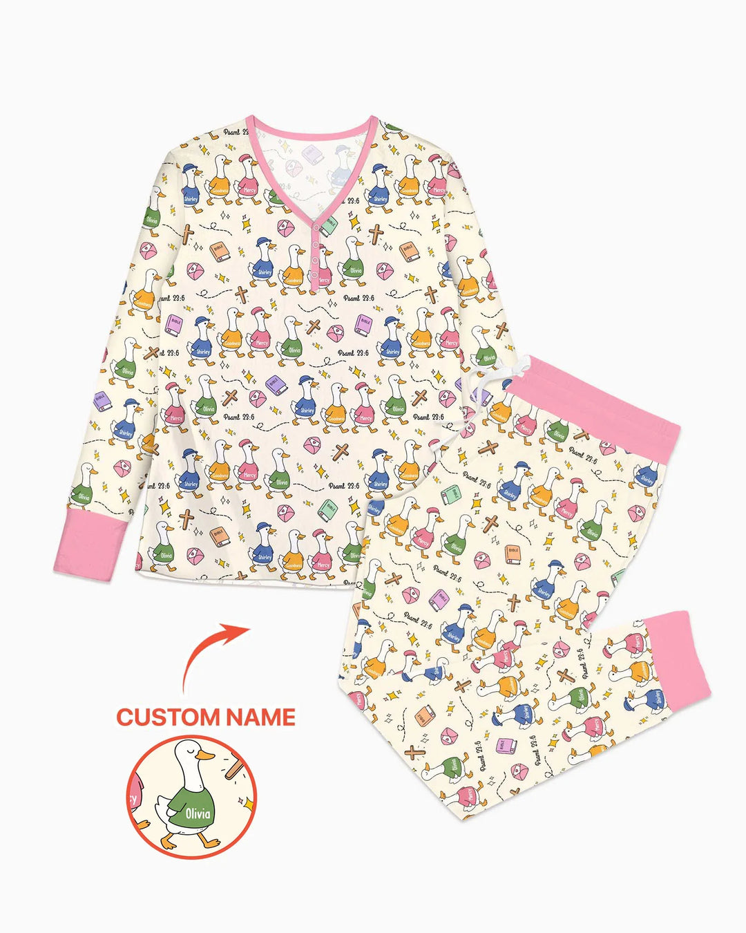 Plantilla Pijama de Bambú Personalizado para Mujer
