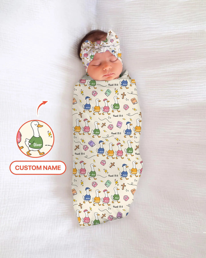 Psalm 23:6 Matching Family swaddle blanket