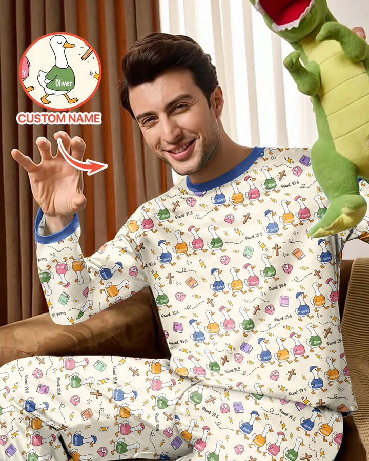 plantilla de Conjunto de Pijama de Bambú Personalizado para Hombre