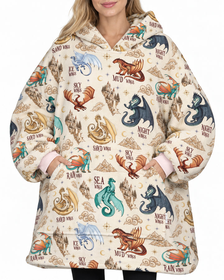 Elemental Dragons Bamboo Blanket Hoodie