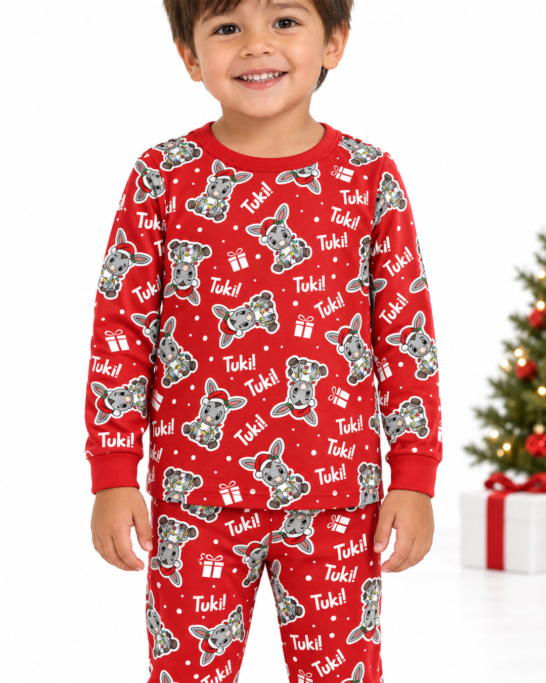 Tuki Tuki Donkey Bamboo Two Piece Long Sleeve Pajama Set