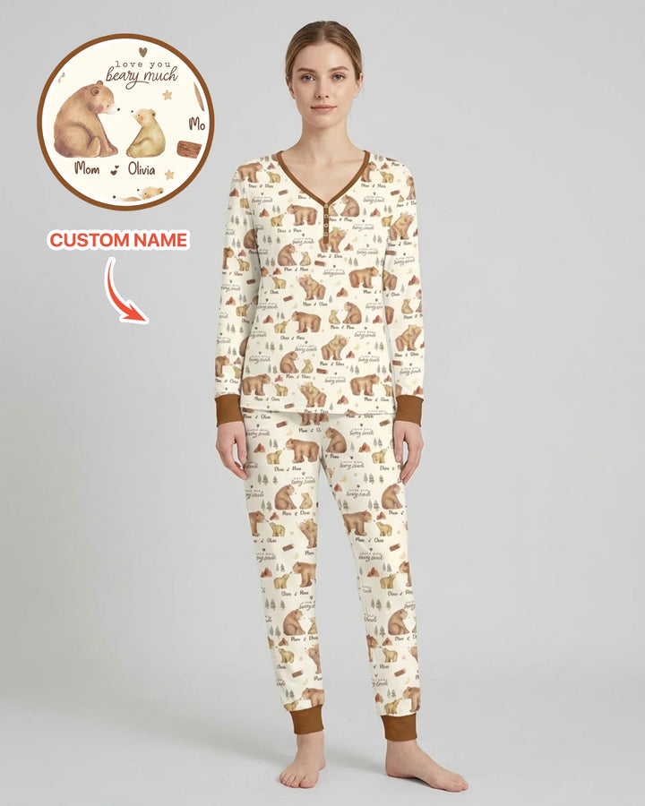 Love You Beary Much Mommy & Me Matching Bamboo Women Pajama Set