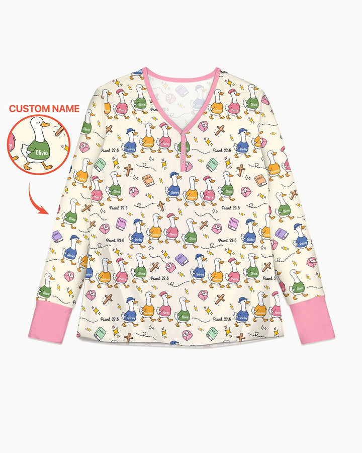 Plantilla Pijama de Bambú Personalizado para Mujer