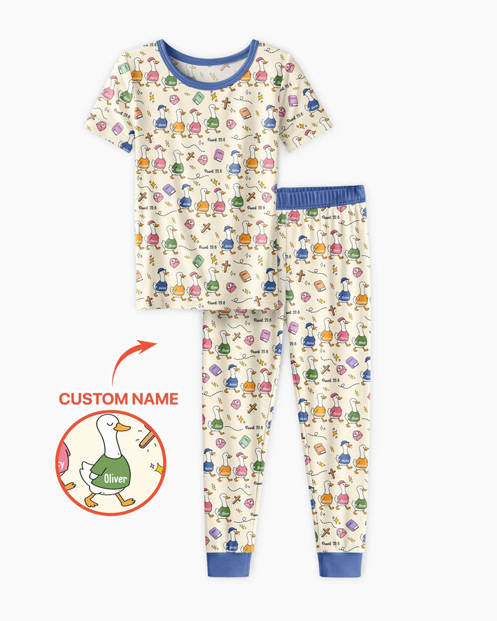 Psalm 23:6 Matching Family Bamboo Two Piece Short Sleeve Pajama Set