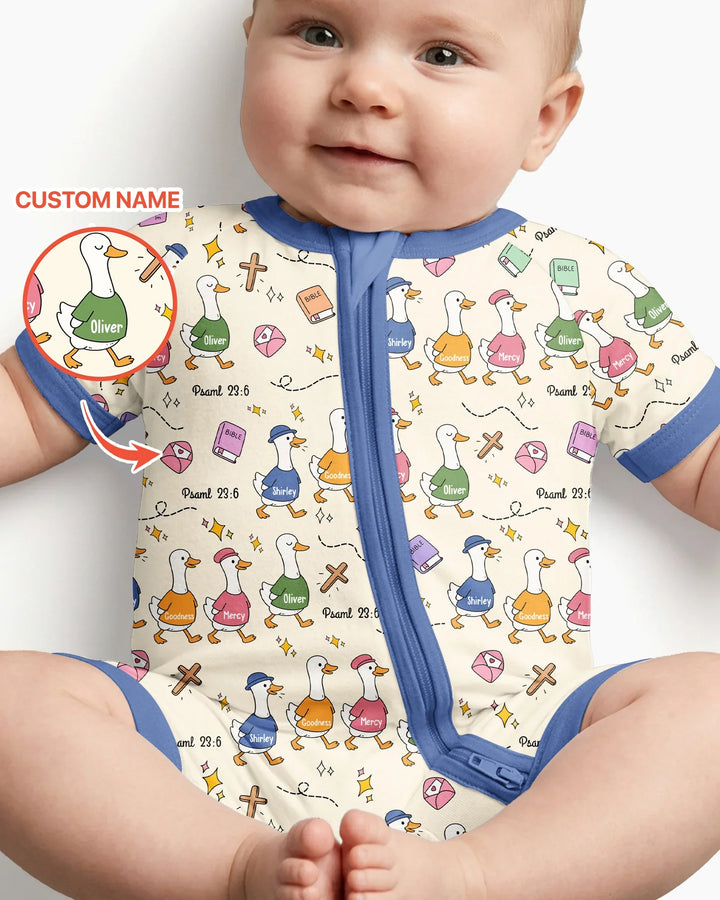 Plantilla PERSONALIZADA de Bambú Pijama Corto con Cremallera