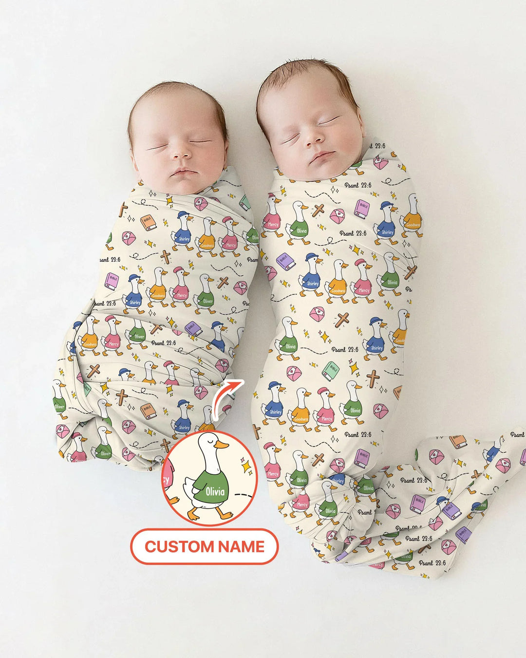 Psalm 23:6 Matching Family swaddle blanket