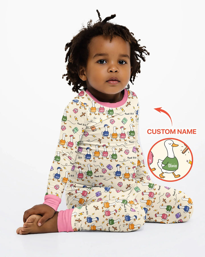 Psalm 23:6 Matching Family Bamboo Two Piece Long Sleeve Pajama Set