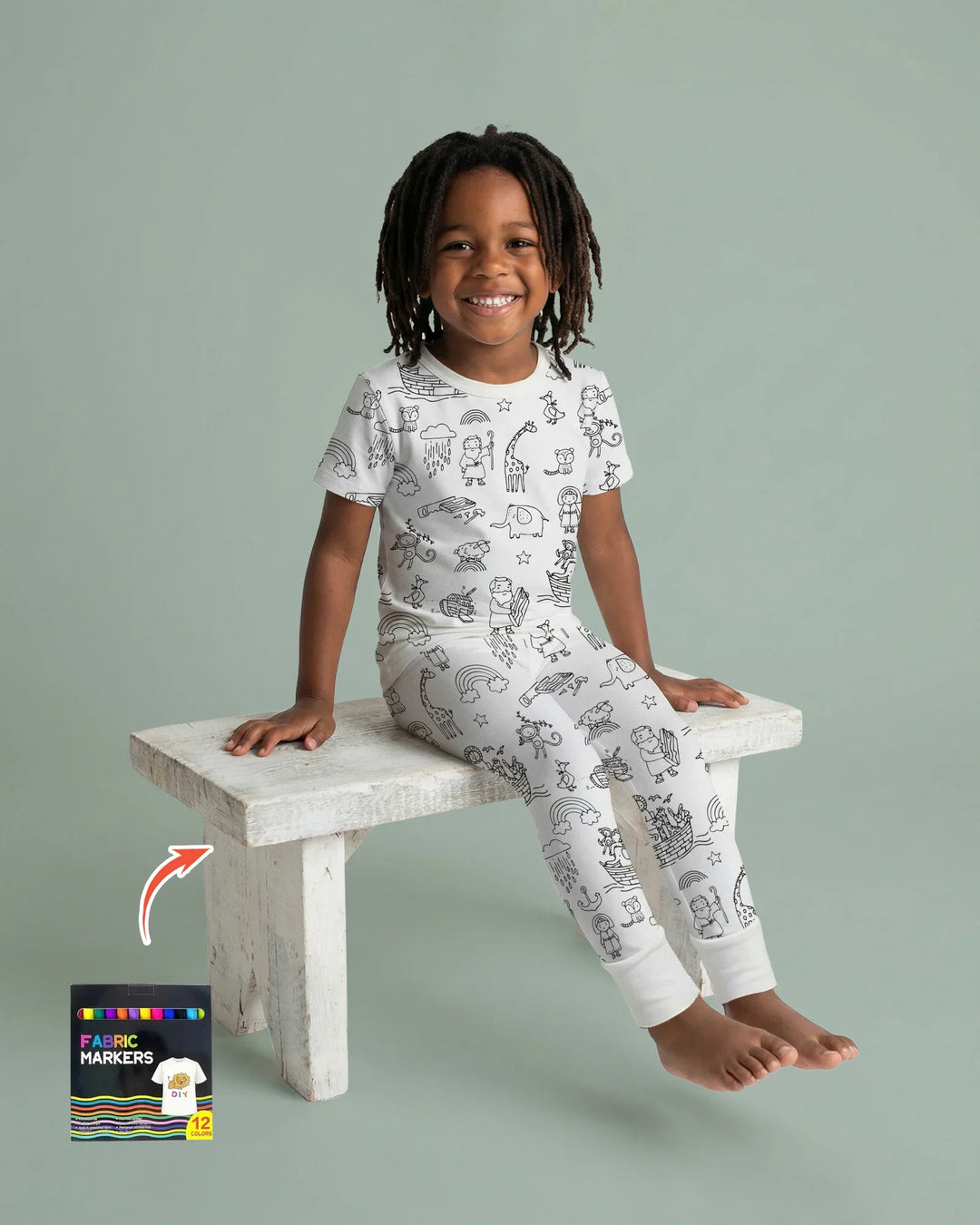 Zweiteiliges, kurzärmliges Pyjama-Set mit Marienkäfern