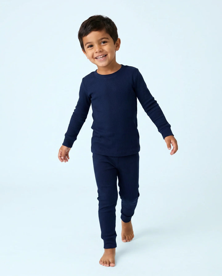 Ribbed Bamboo Two Piece Long Sleeve Pajama Set
