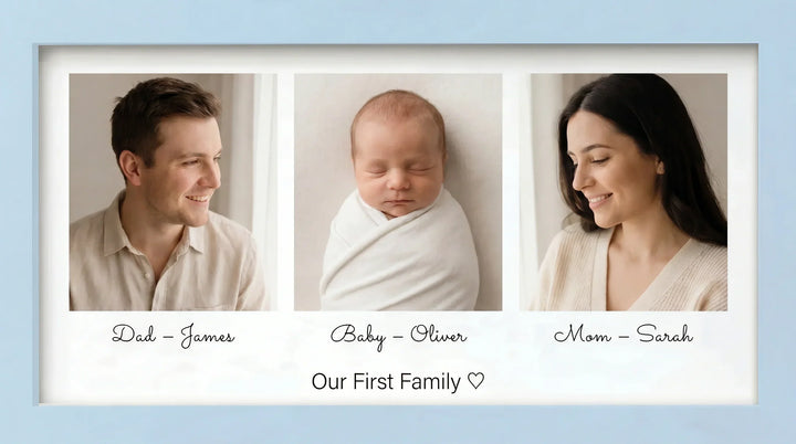 Parents and Baby Memory Picture Frame
