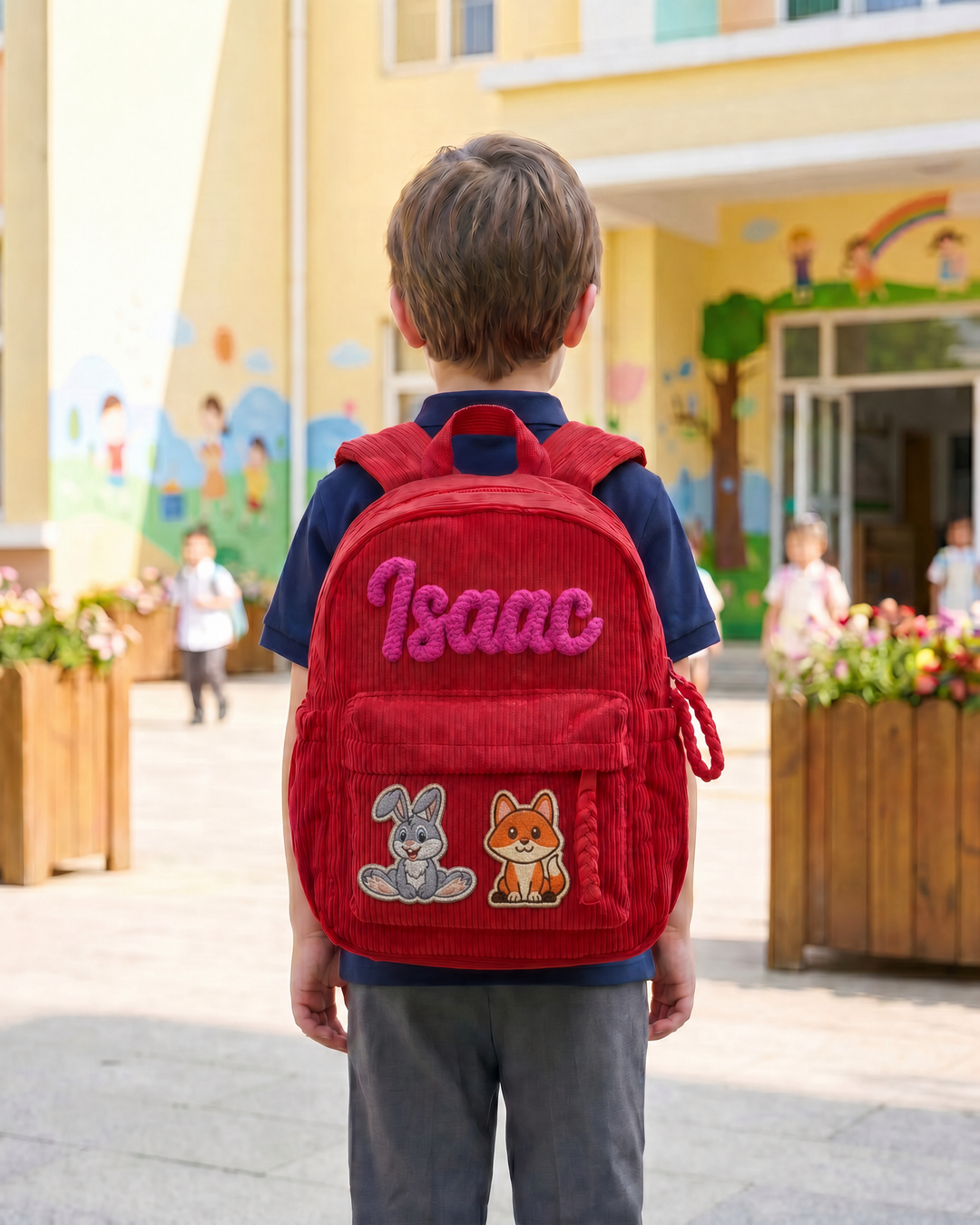 Animal Corduroy Backpack