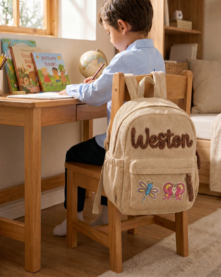 Custom Name & Insect Corduroy Backpack