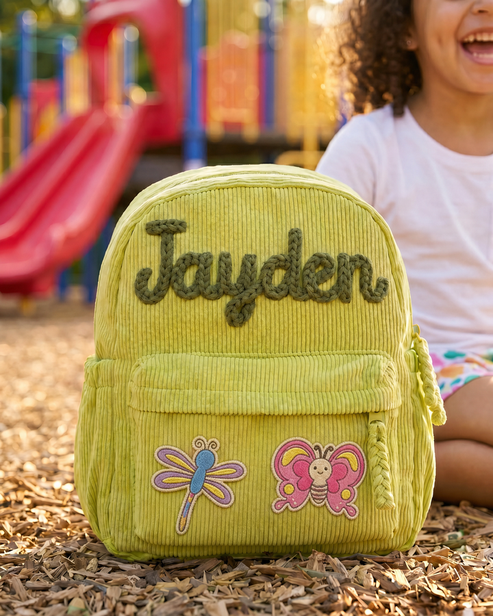 Custom Name & Insect Corduroy Backpack
