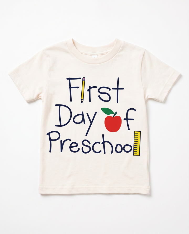 First Day of Preschool Bamboo Crewneck T-Shirt