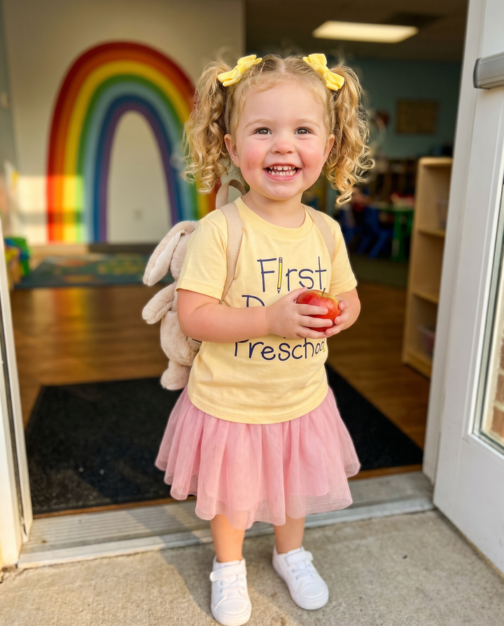 First Day of Preschool Bamboo Crewneck T-Shirt