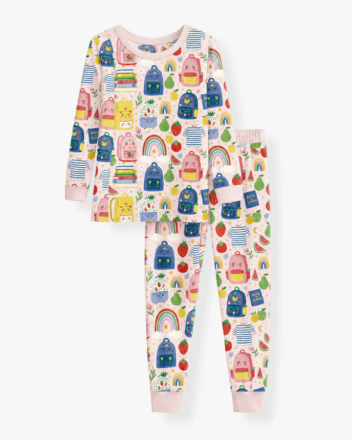 Conjunto de pijama de dos piezas de bambú con mangas largas, plantilla PERSONALIZADA