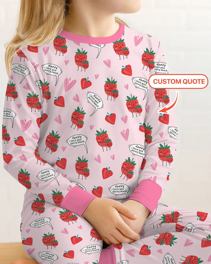 I love you berry much Two Piece Long Sleeve Pajama Set