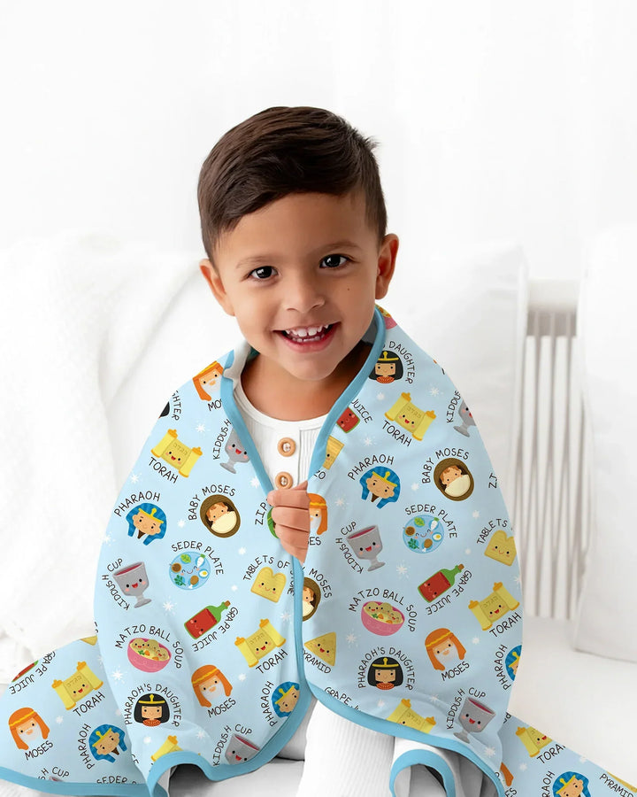 Cute Passover Characters Blanket