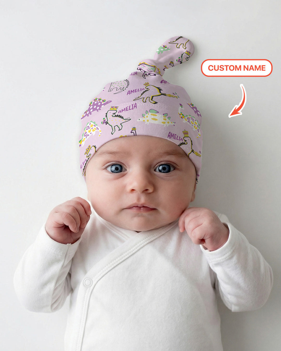 Grüne Knotenmütze mit Bauernhoftieren