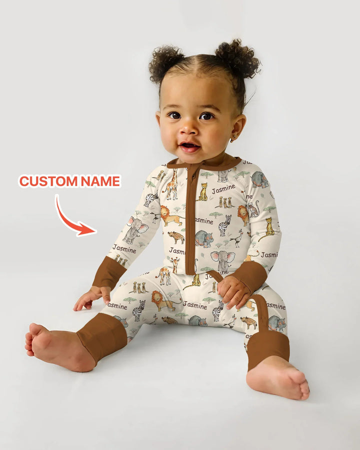 Safari Friends Custom Name Convertible Zippy