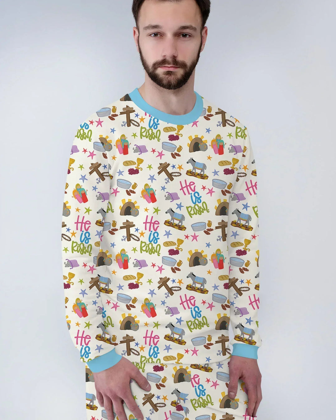 Bible Story Easter Family Matching Men's Pajama Set