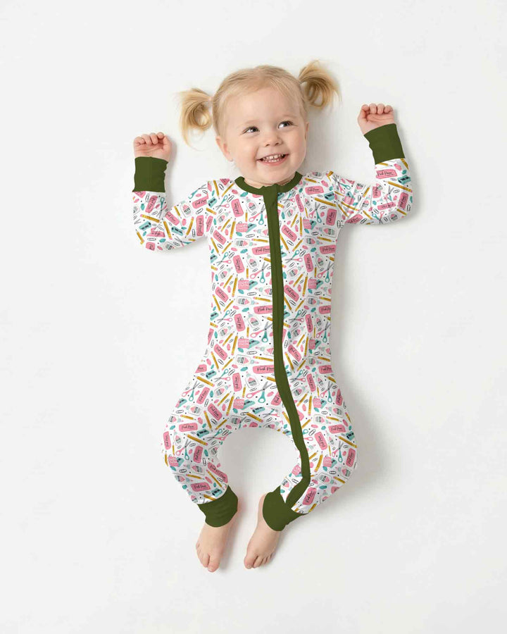 Pink Power School Supplies Bamboo Convertible Zippy