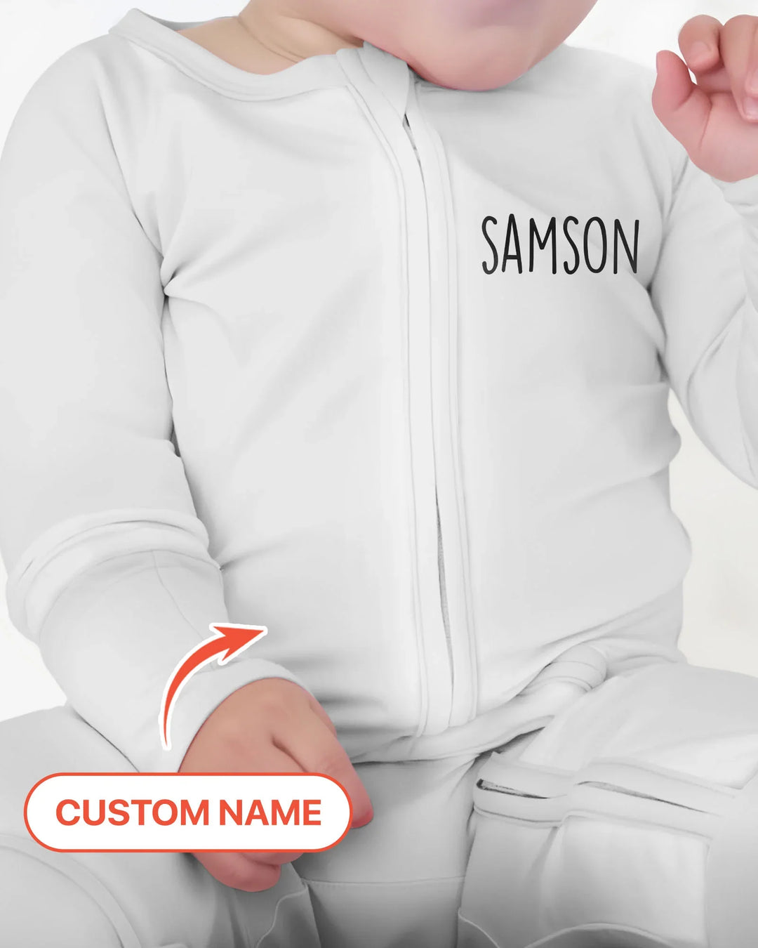 Gerippte Babykleidung mit individuellem Foto - Weich &amp; Skizzenhaft