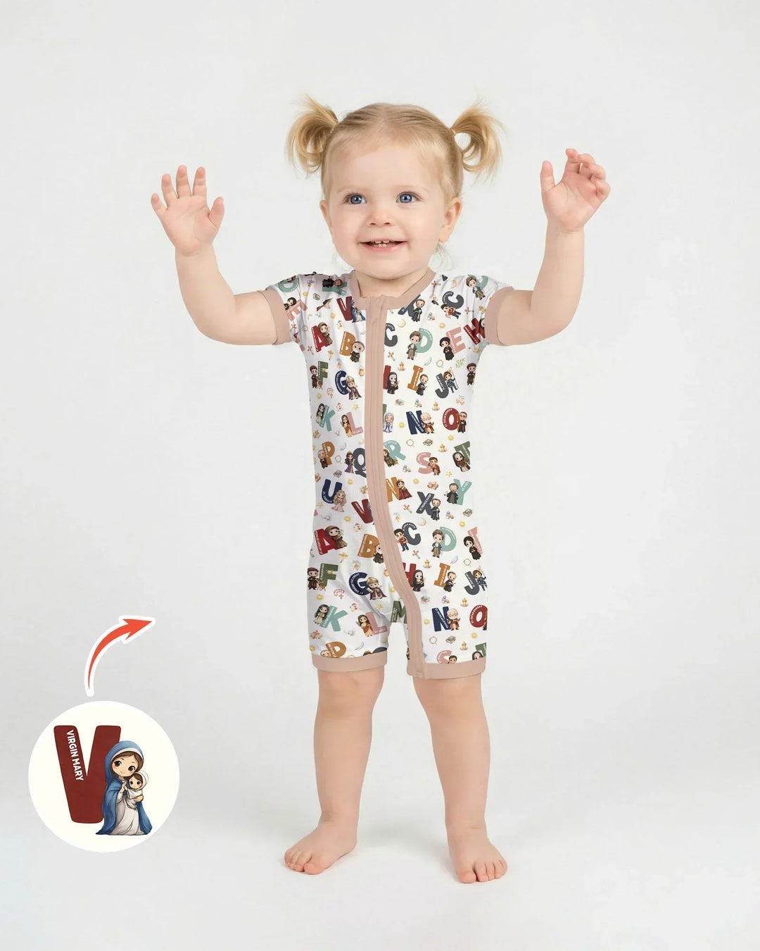 Catholic Saint ABCs Shorty Zippy