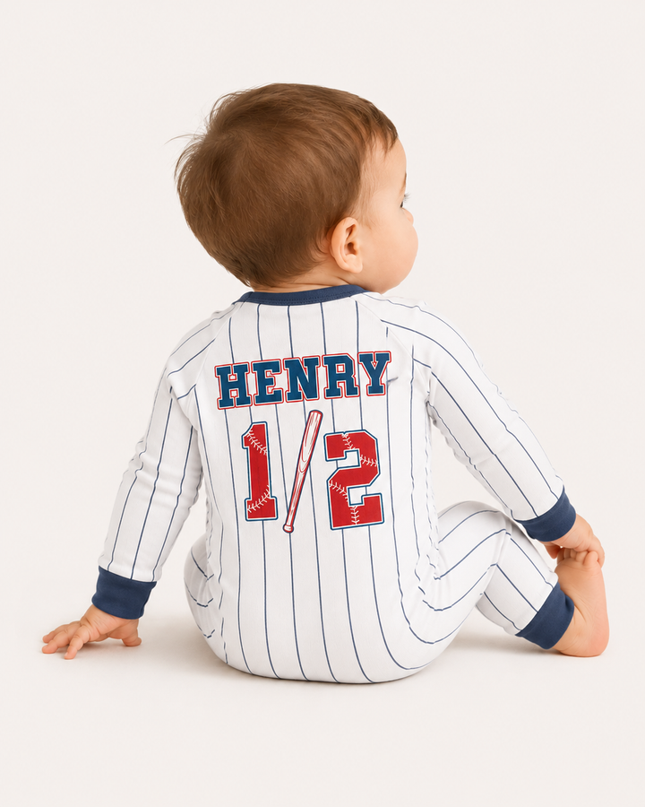 Custom Name Half Way To One Bamboo Bodysuit