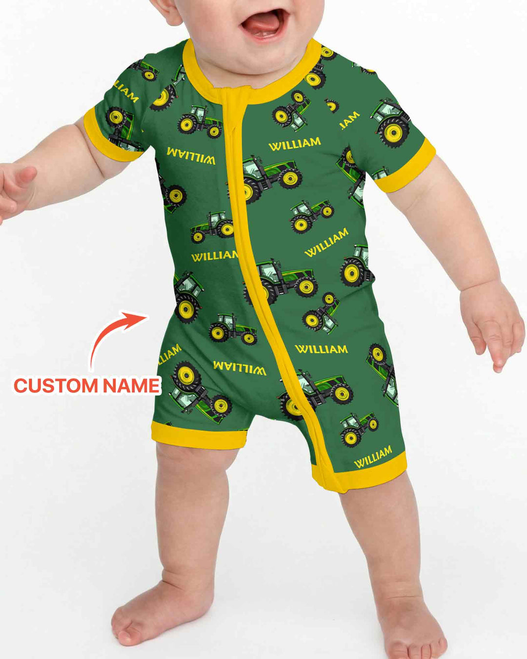 Plantilla PERSONALIZADA de Bambú Pijama Corto con Cremallera