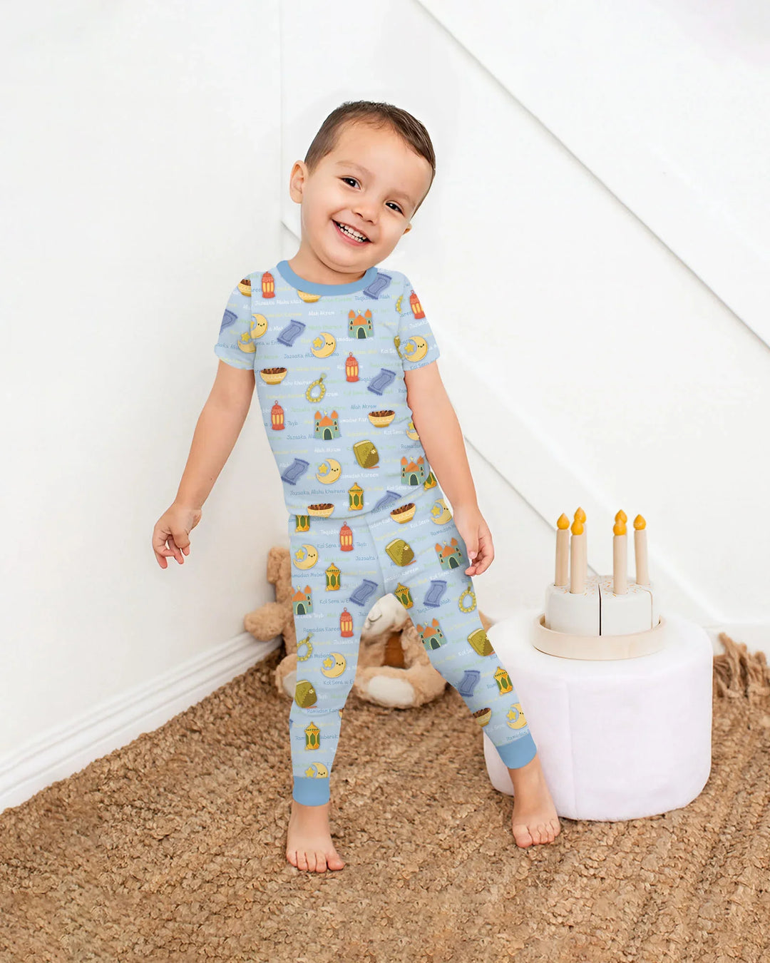 Zweiteiliges, kurzärmliges Pyjama-Set mit Marienkäfern