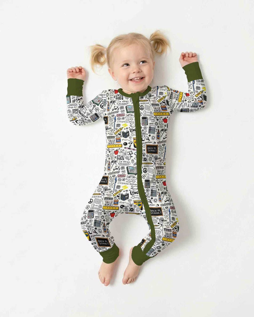 School Days Doodles Bamboo Convertible Zippy
