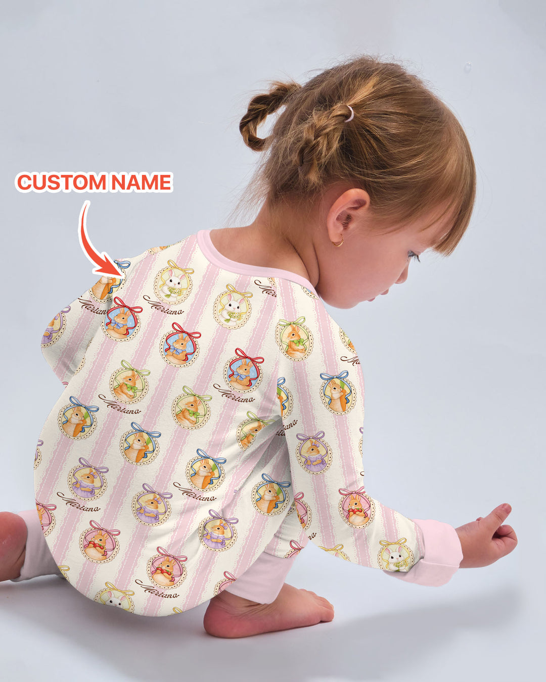 Custom Name Vintage Easter Bunny Convertible Zippy