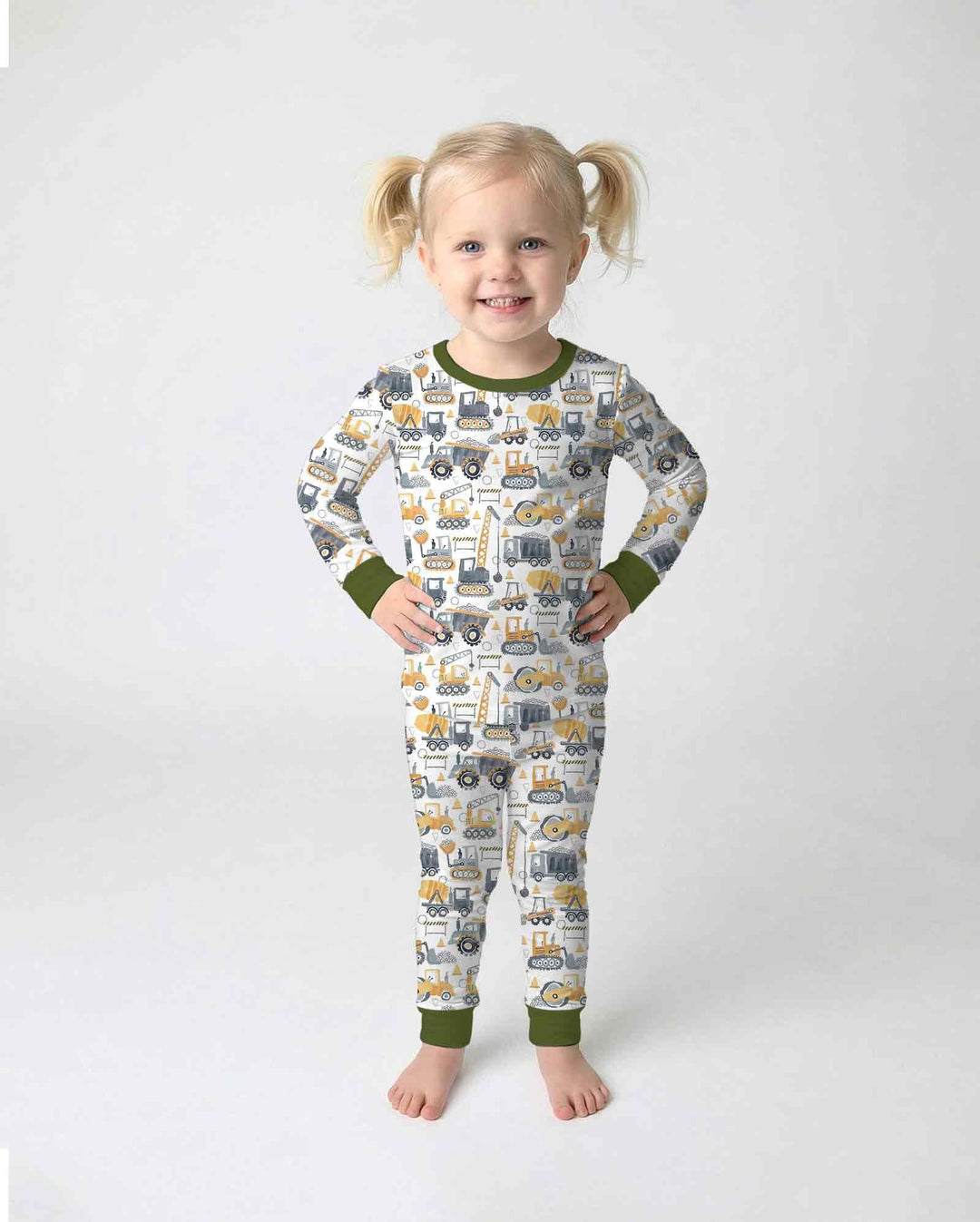 Construction Crew Bamboo Two Piece Long Sleeve Pajama Set