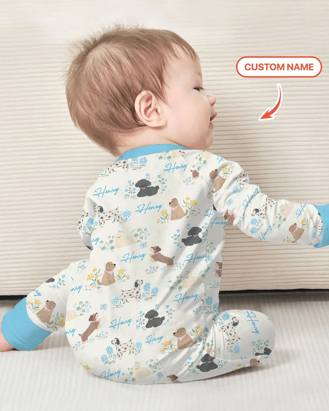 Gerippte Babykleidung mit individuellem Foto - Weich &amp; Skizzenhaft