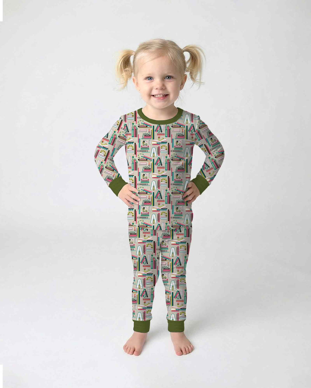 Bookworm Adventures Bamboo Two Piece Long Sleeve Pajama Set
