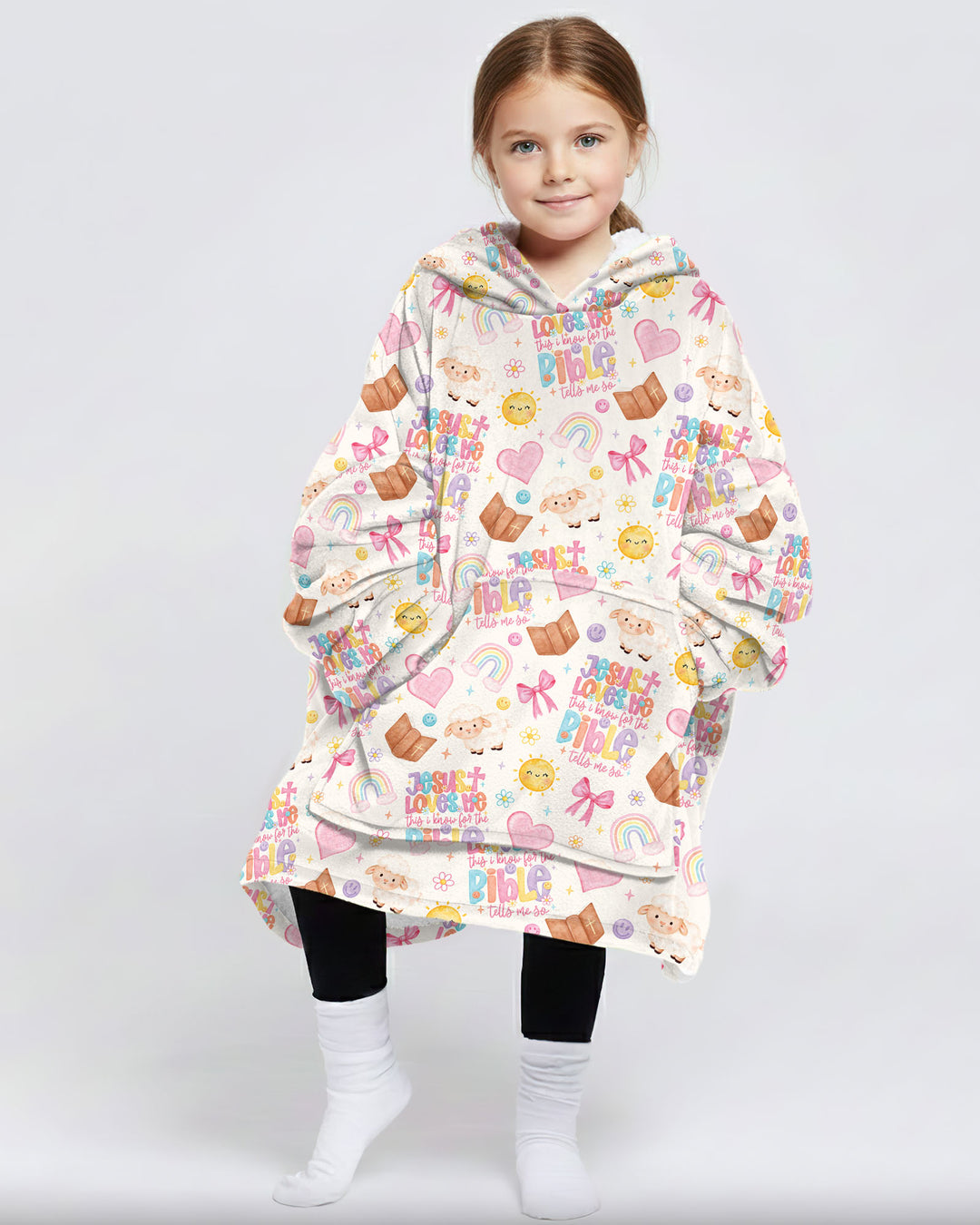 Jesus Loves Me This I Know Bamboo Blanket Hoodie