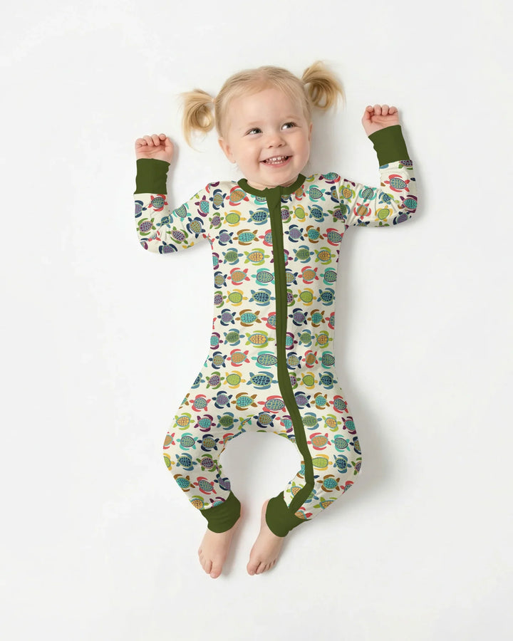 Happy Turtle Parade Bamboo Convertible Zippy