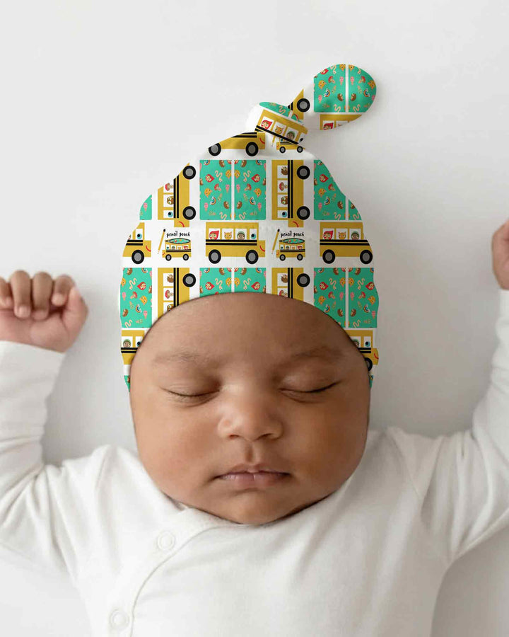 School Bus Adventures Bamboo Knotted Hat