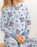 Red White and 250th Anniversary Bamboo Two Piece Long Sleeve Pajama Set